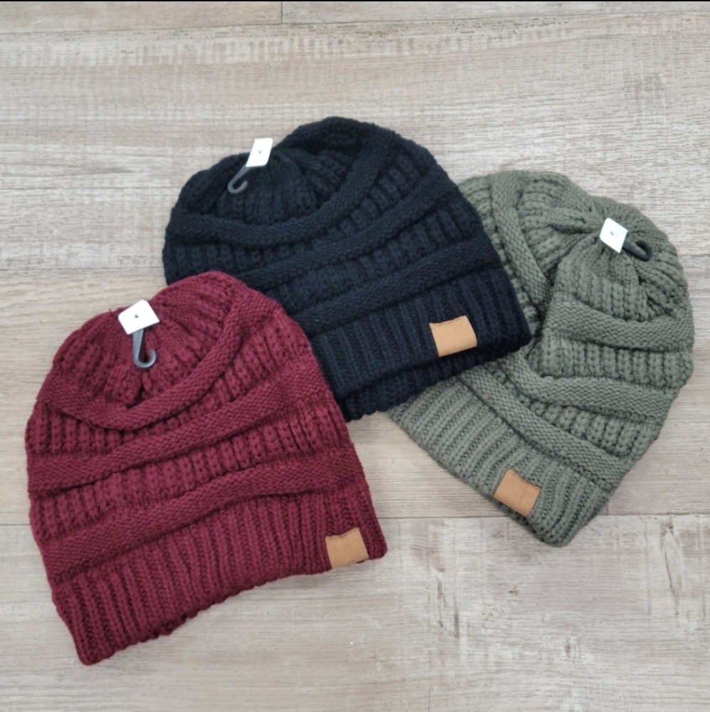 LAST 2! Thick Knit Beanie Hat
